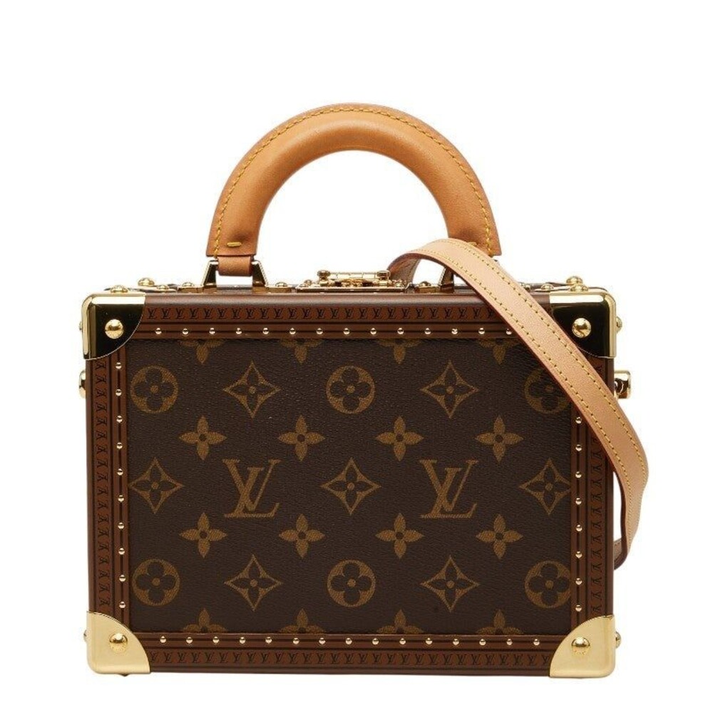 Louis Vuitton Monogram Petite Valise Mini Trunk Handbag Brown